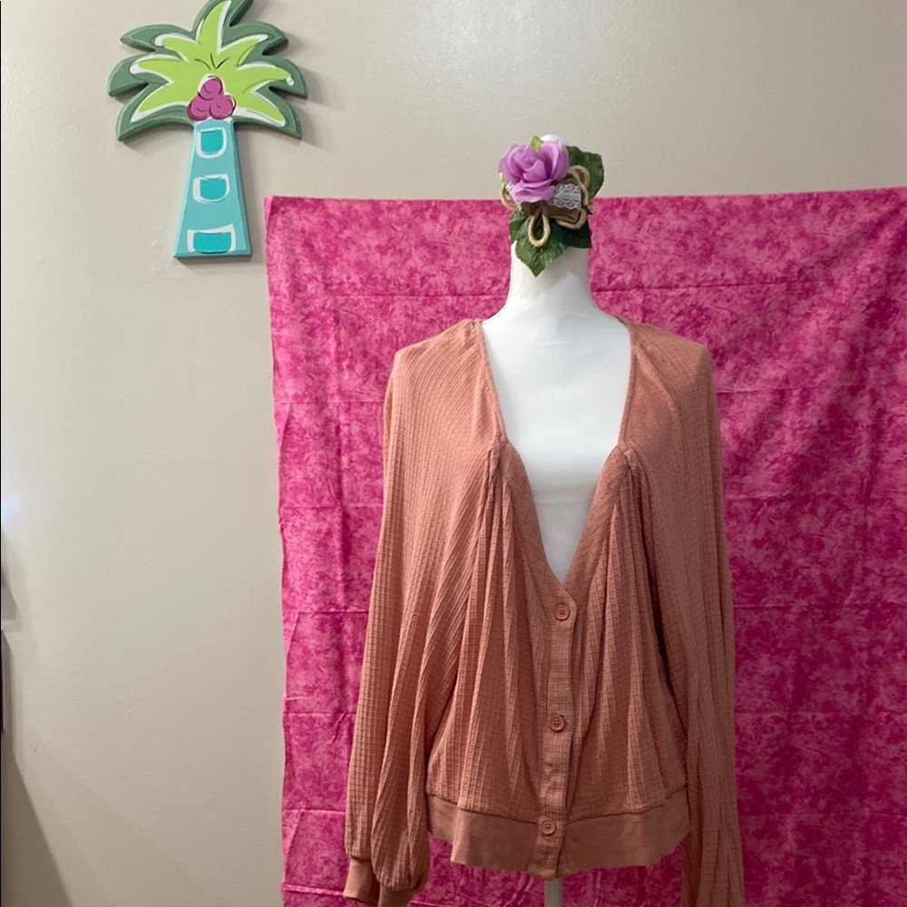 True Craft Women's Peach Lite Cardigan Sweater